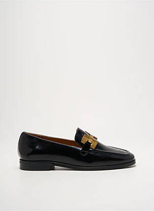 Mocassins tissage satiné talon plat jusqu'à 3cm noir JHAY femme