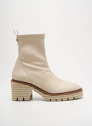 Bottines/boots matière lisse talon de 4 à 6cm beige PEDRO MIRALLES femme