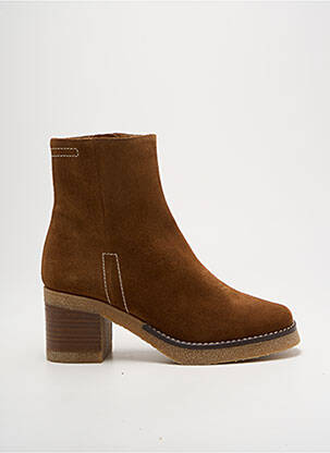 Bottines/boots nubuck talon de 4 à 6cm marron JHAY femme