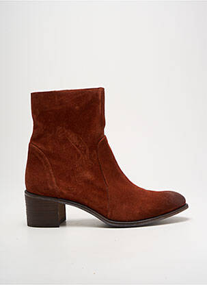 Bottines/boots nubuck talon de 4 à 6cm marron ALIWELL femme