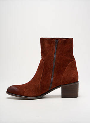 Bottines/boots nubuck talon de 4 à 6cm marron ALIWELL femme