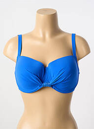 Haut de maillot de bain stretch haut triangles bleu ANTIGEL femme