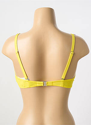 Haut de maillot de bain stretch haut triangles jaune ANTIGEL femme