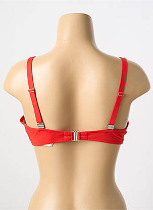 Haut de maillot de bain stretch haut soutien-gorge moulé rouge ANTIGEL femme
