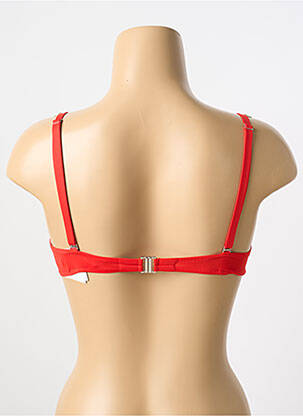 Haut de maillot de bain stretch haut soutien-gorge moulé rouge ANTIGEL femme