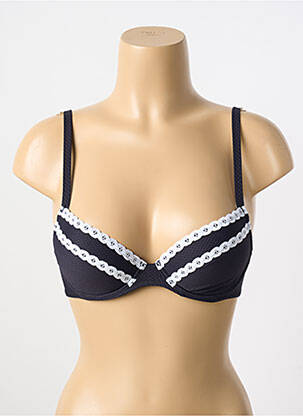 Haut de maillot de bain stretch haut soutien-gorge push-up noir ANTIGEL femme