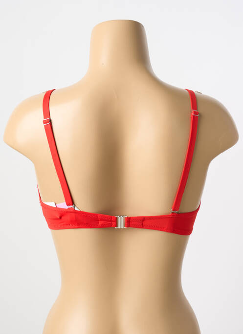 Haut de maillot de bain stretch haut triangles rouge ANTIGEL femme