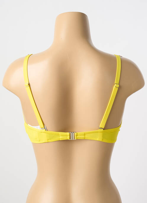 Haut de maillot de bain stretch haut triangles jaune ANTIGEL femme