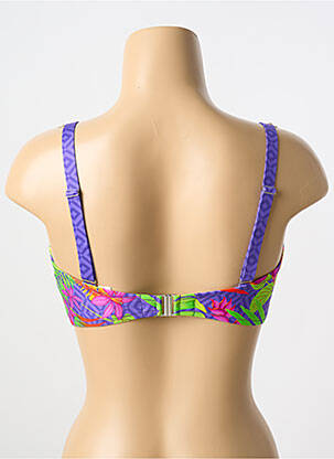 Haut de maillot de bain stretch haut soutien-gorge emboitant violet ANTIGEL femme