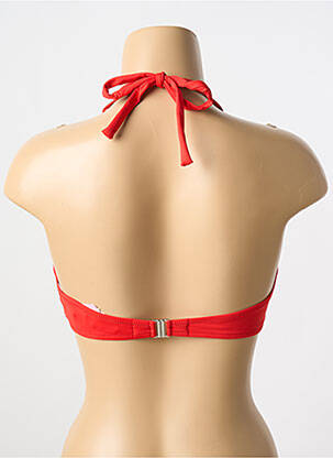 Haut de maillot de bain stretch haut soutien-gorge emboitant rouge ANTIGEL femme