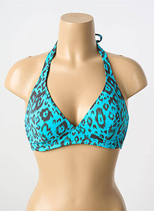 Haut de maillot de bain stretch haut soutien-gorge balconnet bleu ANTIGEL femme