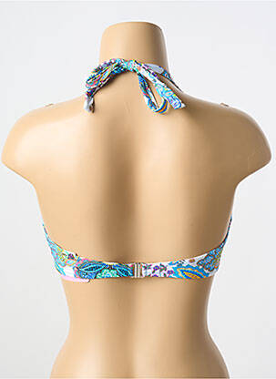 Haut de maillot de bain stretch haut soutien-gorge emboitant bleu ANTIGEL femme