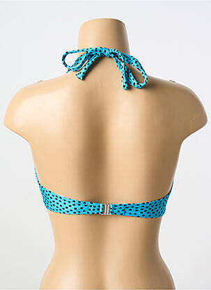 Haut de maillot de bain stretch haut soutien-gorge emboitant bleu ANTIGEL femme
