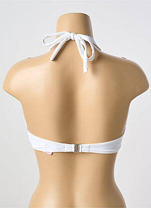 Haut de maillot de bain stretch haut soutien-gorge emboitant blanc ANTIGEL femme