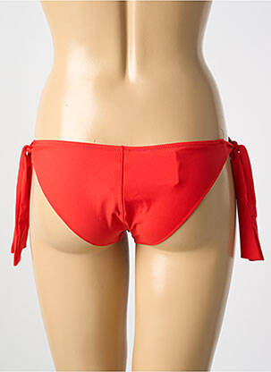 Bas de maillot de bain tissage satiné bikini rouge ANTIGEL femme