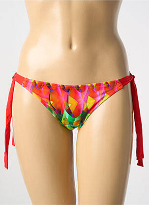 Bas de maillot de bain imprimé fantaisie bikini rouge ANTIGEL femme