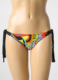 Bas de maillot de bain imprimé fantaisie bikini noir ANTIGEL femme