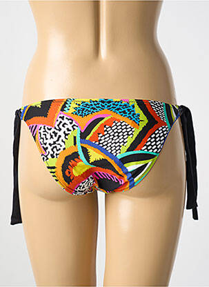 Bas de maillot de bain imprimé fantaisie bikini noir ANTIGEL femme