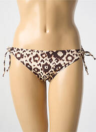 Bas de maillot de bain effet matière satinée bikini beige ANTIGEL femme