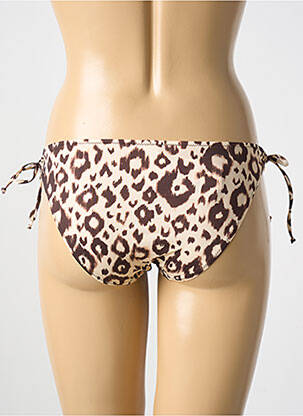Bas de maillot de bain effet matière satinée bikini beige ANTIGEL femme