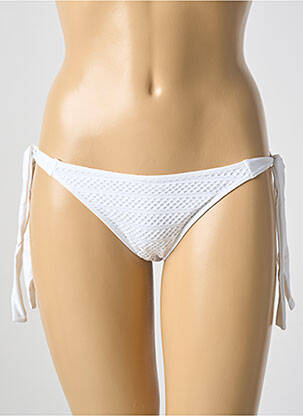 Bas de maillot de bain tissage satiné bikini blanc ANTIGEL femme