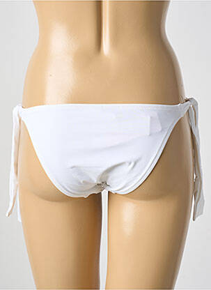 Bas de maillot de bain tissage satiné bikini blanc ANTIGEL femme