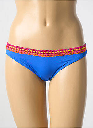 Bas de maillot de bain tissage satiné culotte bleu ANTIGEL femme