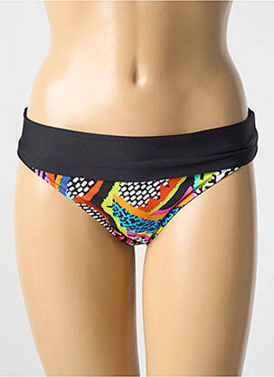 Bas de maillot de bain imprimé fantaisie culotte noir ANTIGEL femme