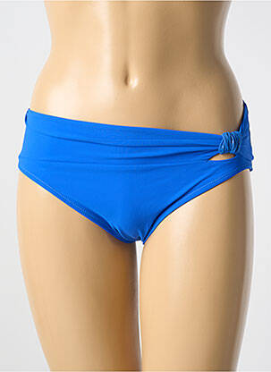 Bas de maillot de bain effet matière satinée culotte bleu ANTIGEL femme