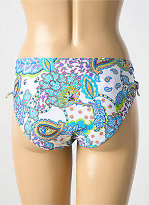 Bas de maillot de bain effet matière satinée culotte bleu ANTIGEL femme