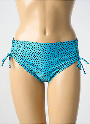 Bas de maillot de bain effet matière satinée culotte bleu ANTIGEL femme