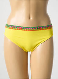 Bas de maillot de bain tissage satiné culotte jaune ANTIGEL femme