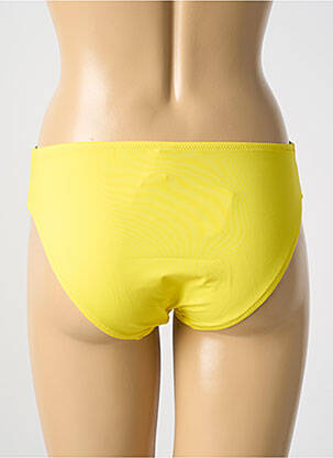 Bas de maillot de bain tissage satiné culotte jaune ANTIGEL femme
