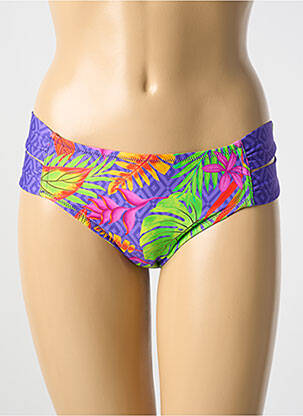 Bas de maillot de bain imprimé tie and dye culotte violet ANTIGEL femme