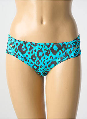Bas de maillot de bain tissage satiné culotte bleu ANTIGEL femme
