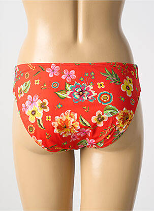 Bas de maillot de bain imprimé fleurs culotte rouge ANTIGEL femme