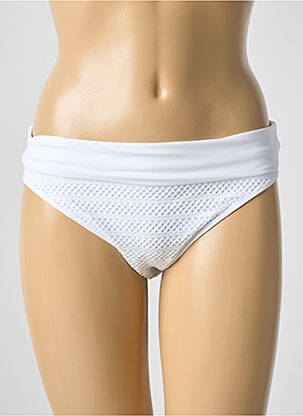 Bas de maillot de bain stretch culotte blanc ANTIGEL femme
