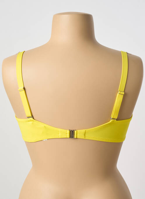 Haut de maillot de bain stretch haut soutien-gorge balconnet jaune ANTIGEL femme