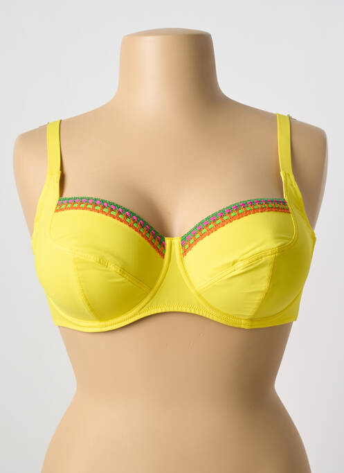 Haut de maillot de bain jaune ANTIGEL pour femme