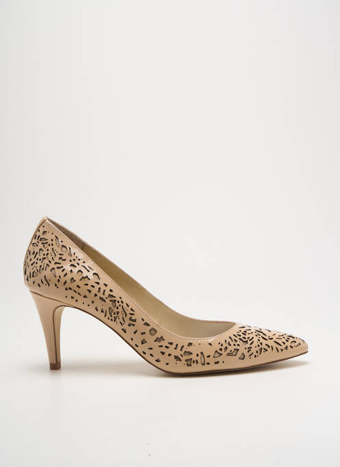 Escarpins matière lisse talon de 7 à 9cm beige ANDRE femme