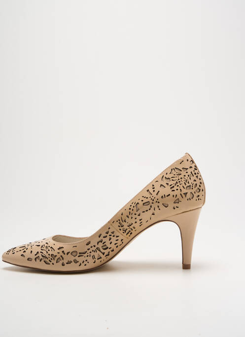 Escarpins matière lisse talon de 7 à 9cm beige ANDRE femme