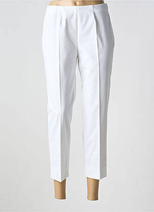 Pantalon 7/8 stretch taille normale blanc PIAZZA SEMPIONE femme