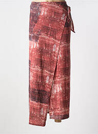 Jupe longue imprimé fantaisie rouge INDIES femme