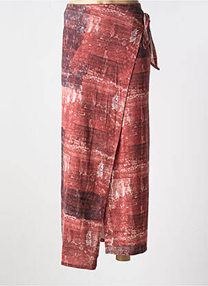 Jupe longue imprimé fantaisie rouge INDIES femme