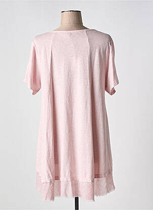 Robe courte manches courtes manches courtes rose JS MILLENIUM femme