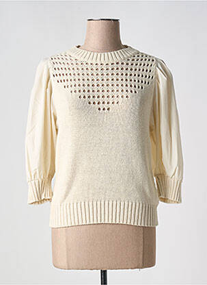Pull coupe cintrée manches 3/4 beige LIU  JO femme