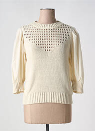 Pull coupe cintrée manches 3/4 beige LIU  JO femme