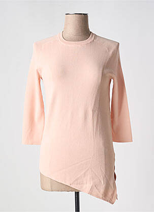 Pull coupe cintrée manches 3/4 rose ZARA femme
