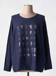 Pull stretch manches longues bleu VERSION FEMININ femme