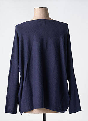 Pull coupe droite manches longues bleu VERSION FEMININ femme